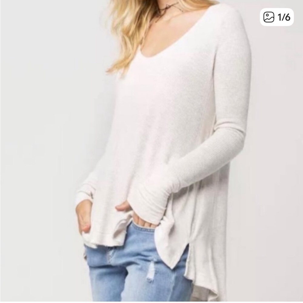 Free People We the Free Blue Malibu Thermal Top size medium - Picture 2 of 4